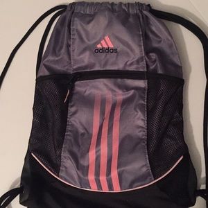 Adidas Drawstring Bag Grey / Pink